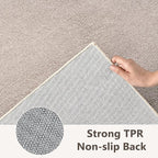 2x10 Oatmeal/White Runner Rug Washable Non-Slip - Image 6