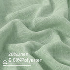 Linen Curtains for Living Room 84 inch Length 2 Panels, 52 x 84 Inch | Light - Image 3