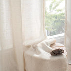 BGment Oatmeal Linen Semi Sheer Curtains 63 Inch Length - Image 8
