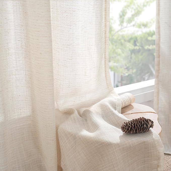 BGment Linen Curtains 90 Inch Lenth - Image 7