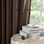 YoungsTex Brown Linen Curtains 95 Inches Long 2 Panels - Image 8