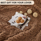 L'AGRATY Chunky Knit Throw Blanket - Image 6