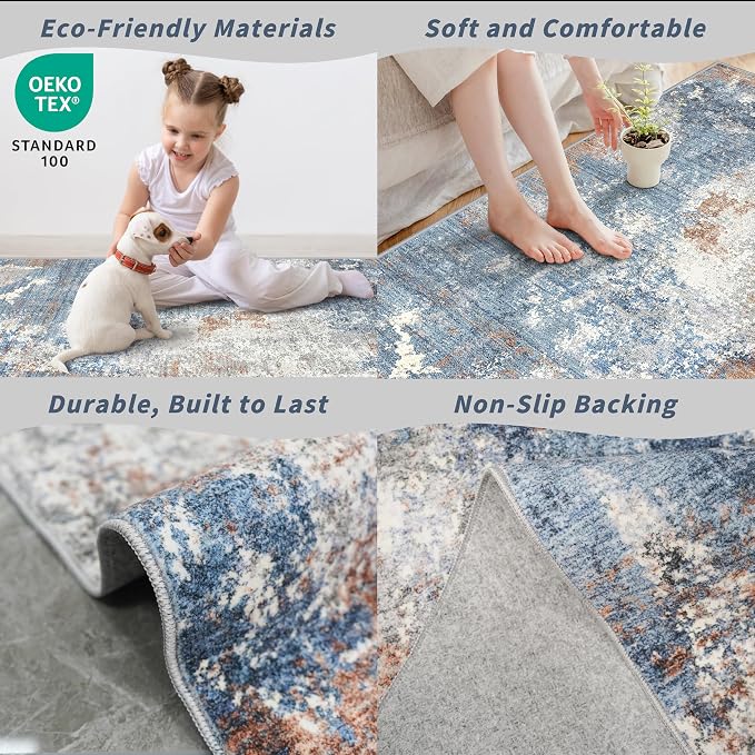 3x10ft Washable Hallway Runner Rug - Image 5