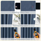 100% Blackout Curtains 90 Inch Length 2 Panels Set - Image 5
