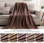 BEDELITE Fleece Blanket Soft Plush King Size Bed Blanket Brown 108"x90" | Ultra - Image 4