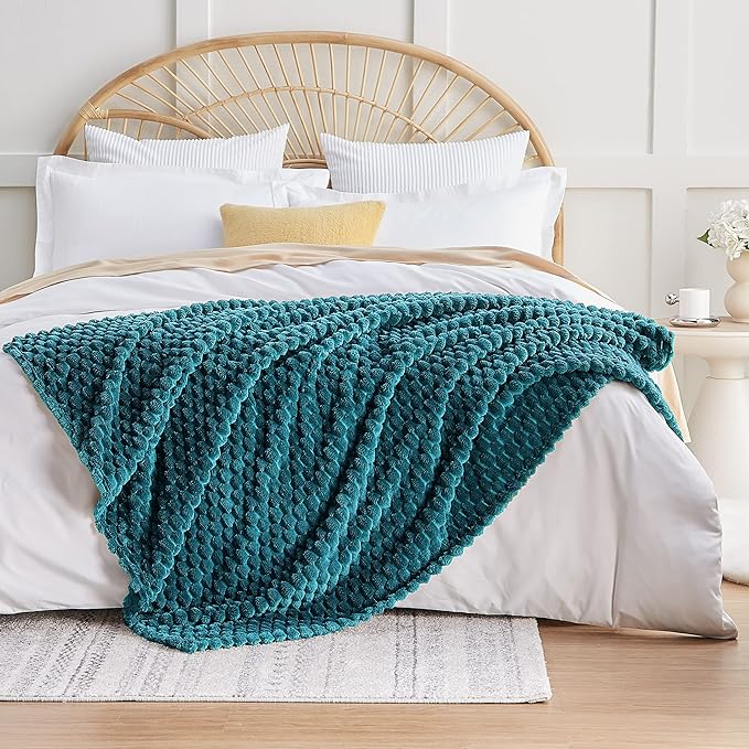 EXQ Home Soft Fleece Full Blanket – Cozy Lightweight 3D Imitation Turtle Shell - Image 2