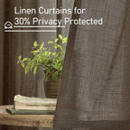 Semi Sheer Linen Curtains 45 Inches Long - Image 5