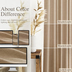 Sand Beige Curtains 63 Inch Length - Image 3