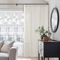 Natural Pinch Pleated Linen 84 Inch Curtains 100 Inch Width | Extra Wide by Twodrapes