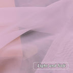Light Pink Sheer Curtains 45 Inches Long 2 Panels, Light Filtering Sheer Pink - Image 2