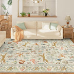 DUKINO 8x10 Area Rugs, Washable Soft Animal Bedroom Rug Non Slip, Low Pile - Image 3