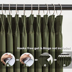 Dark Olive Pinch Pleated Curtains 63 Inches Long - Image 2