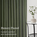 Topfinel Pinch Pleated Curtains 90 Inches Long 1 Panels Set, Olive Green Semi - Image 5