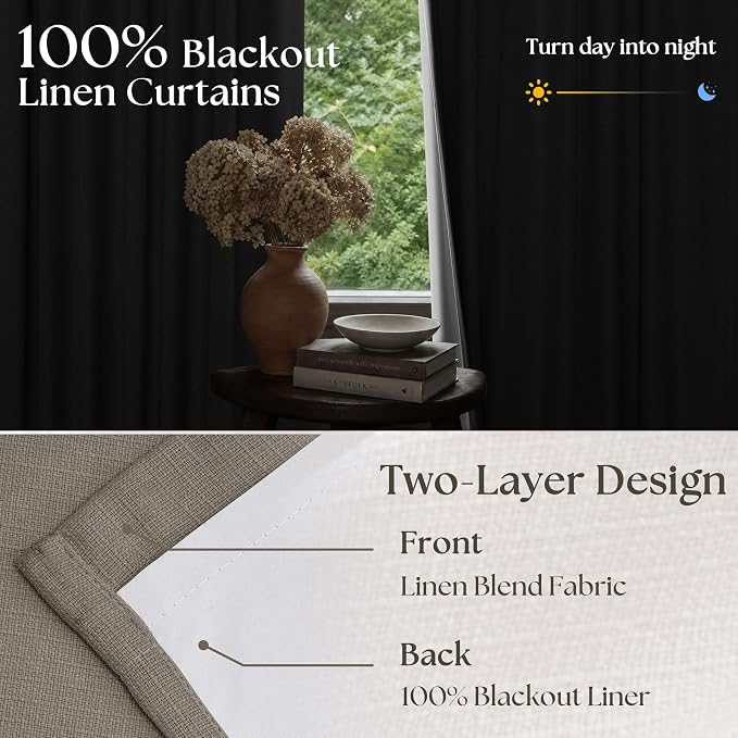 Taupe Grey 120 Inch Blackout Pinch Pleated Curtains - Image 2