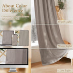 RYB HOME Linen Semi Sheer Curtains - Image 7