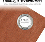 Yakamok Burnt Orange Linen Curtains 63 Inches Long - Image 4