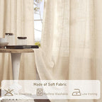 Light Filtering Linen Curtains 80 inches Long - Image 8