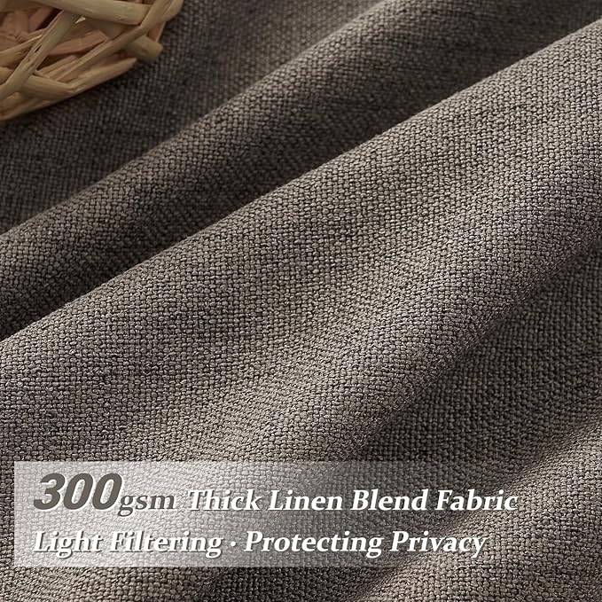 Pinch Pleated Chocolate Tart Semi Sheer Curtains 84 Inches Long - Image 2