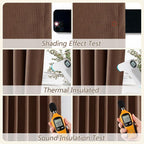 100% Blackout Curtains 90 Inch Length 2 Panels Set - Image 5