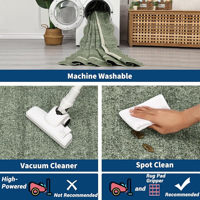 GarveeHome Scalloped 3x5 Area Rug Washable Rug - Image 4