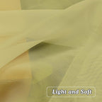 Mustard Yellow Half Window Sheer Curtains, Modern Top Dual Rod Pocket Light - Image 5