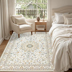 3x5 Area Rugs Living Room: Washable Vintage Rug - Image 3