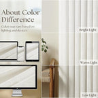 Beige White Pinch Pleated Linen Curtains 98 Inches Long 2 Panels | Light - Image 5
