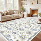 AMADA HOMEFURNISHING 10x14 Washable Area Rug, Low-Profile Large Area Rug by AMADAHOMEFURNISHING