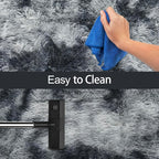 Tie-Dyed Dark Grey 2x6 Machine Washable Runner Rugs - Image 7