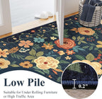 DUKINO 3x12 Washable Runner Rug Long Hallway Runner Rug Non Slip Navy Blue | - Image 6