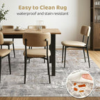 LOONGRUG 7x10 Area Rug Washable Large Neutral Modern Living Room Rugs | - Image 6
