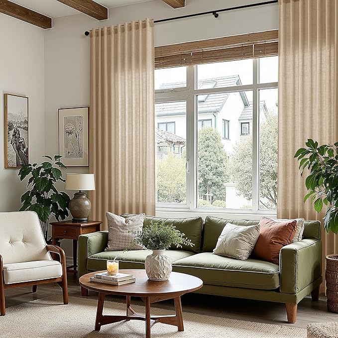 Sand Beige Curtains 90 Inches Long - Image 7