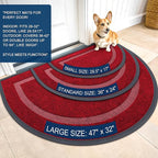 OLANLY Half Circle Front Door Mat Outside 35x23 All-Season Rubber Doormat | - Image 3