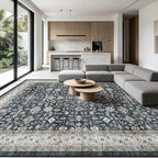 Washable 10x14 Area Rugs for LivingRoom Bedroom | Low Pile; Non Slip;Machine - Image 9