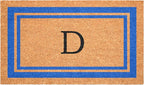Calloway Mills 152971830D Blue Border 18" x 30" Monogram Doormat by Callowaymills