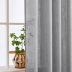 MIULEE Grey Linen Curtains 52x108 Inches Long - Image 5