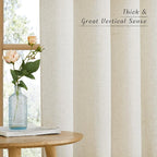 NICETOWN Natural Linen 54 inches Long Curtains - Image 5