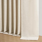 Topfinel 105 Inch Curtains 2 Panels Set, Two Packs Pinch Pleat Back Tab Linen - Image 6