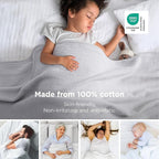 Bedsure GentleSoft 100% Cotton Large Throw Blanket - Image 2