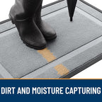 OLANLY Front Door Mat Outside 59x23, All-Season Heavy-Duty Rubber Doormat | Ash - Image 4