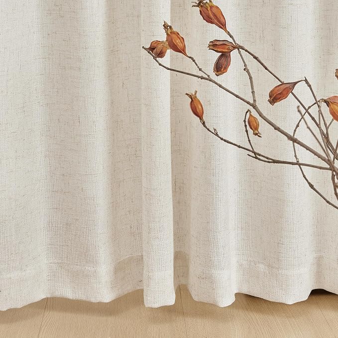 MYSKY HOME 90 Inches Long Linen Curtains - Image 5