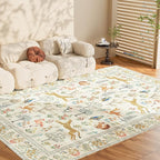 DUKINO 8x10 Area Rugs, Washable Soft Animal Bedroom Rug Non Slip, Low Pile - Image 9