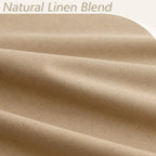 100% Blackout Linen Curtains 120 Inch Length 2 Panels Set - Image 3