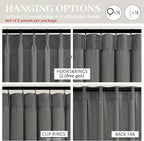 Dark Grey Pleat Semi Sheer Curtains 96 Inches Long - Image 7