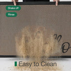 LUMI Outside Welcome Door Mat 24x36, Non-Slip Durable Rubber Easy Clean | Hello - Image 4