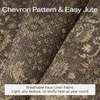 6x9 Brown Linen Look Washable Area Rug - Image 6