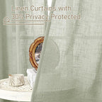 Linen Curtains 63 inch Length 2 Panels - Image 6