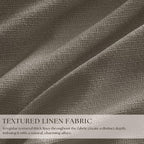 Dark Taupe Linen Blackout Pinch Pleated 108 Inch Curtains - Image 2