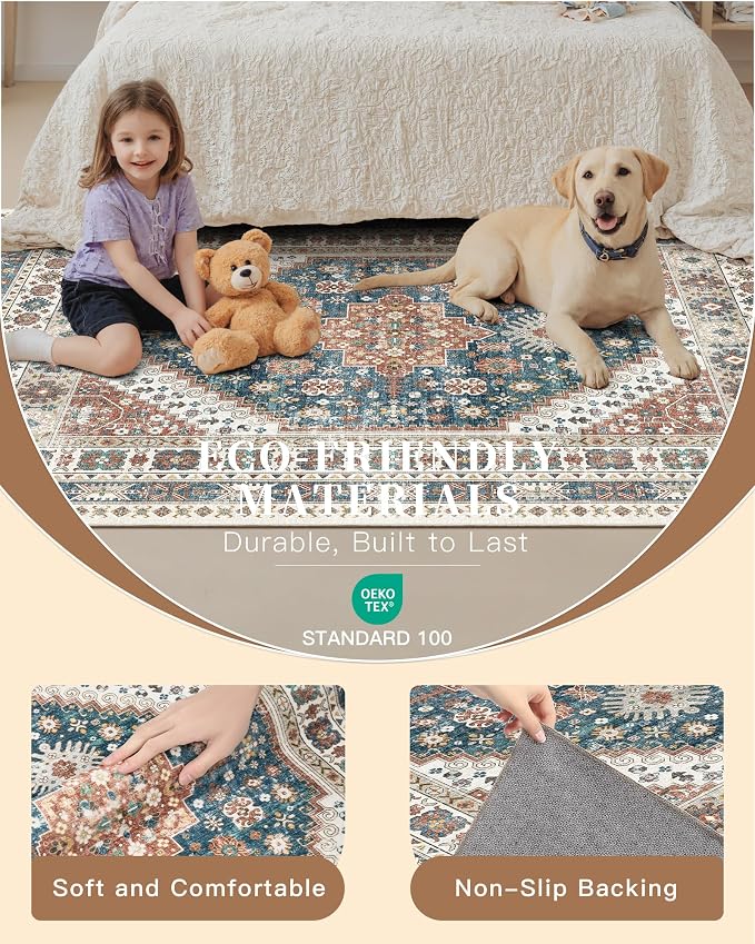 Madane Washable Runner Rugs 2x12 Long - Image 6