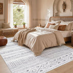 cotiled Washable Area Rugs Boho Living Room Rug Non Slip | Solve Modern Neutral - Image 6